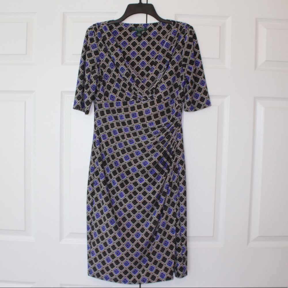 Lauren Ralph Lauren | faux wrap multi print dress
